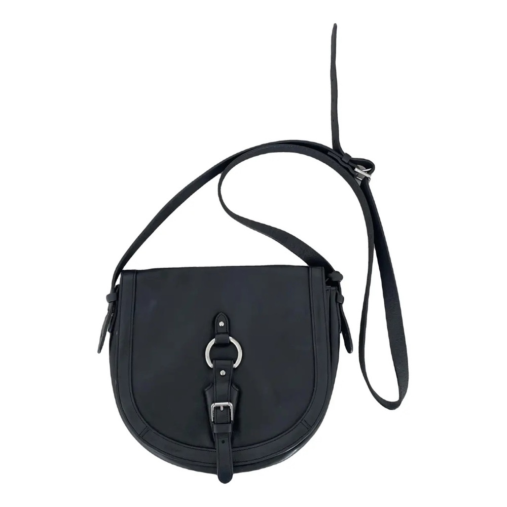 Ralph Lauren Harbridge Crossbody Saddle Bag in black leather Elegant